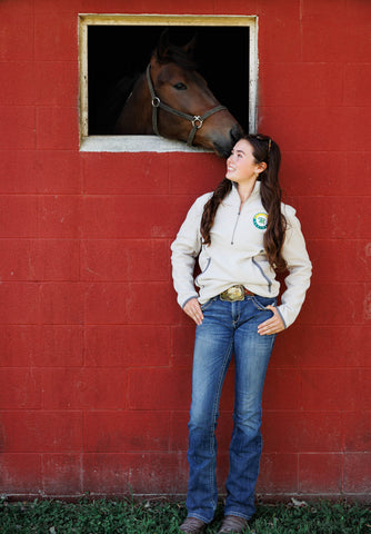 TR 1/4 Fleece Pullover in Oyster Tan